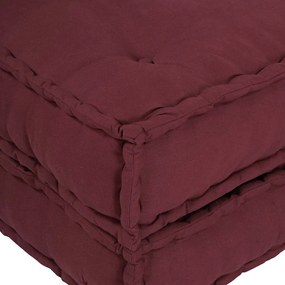 Pufe modular 70x70x36 cm tecido castanho