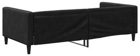 Sofá-cama 100x200 cm tecido preto