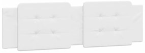 Estrutura cama c/ luzes LED 180x200 cm couro artificial branco
