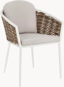 Cadeiras de jantar empilháveis para jardim com apoio de braços Maribela, conjunto de 4