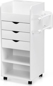 Carro Auxiliar "Midgard" - Branco - 48,5x33x86,5 cm