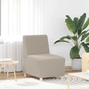 vidaXL Poltrona sem braços 55 cm tecido encaracolado tipo lã cinzento-claro