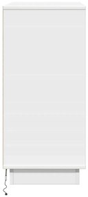 Criado-mudo vidaXL com LED Branco 71x34,5x75 cm Madeira de engenharia