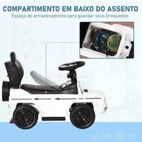 Carro de Passeio Carro Andador para Crianças acima de 12 Meses Mercedes G350 com Buzina Capô Removível Encosto e Suporte de Proteção 85,5x40,5x95cm Br