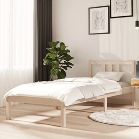 Estrutura cama pequena solteiro 75x190 cm madeira maciça