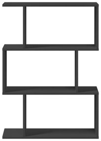 Estante divisória 3 níveis 70x24x97 cm derivados madeira preto