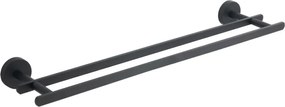 Mexen Loft cabide duplo para toalhas, preto - 7012625-70