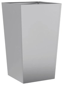 Vaso/floreira de jardim 45x45x75 cm aço galvanizado