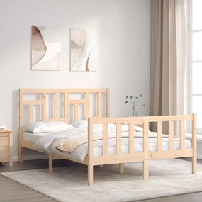 vidaXL Cama sem colchão 120x200 cm madeira de pinho maciça