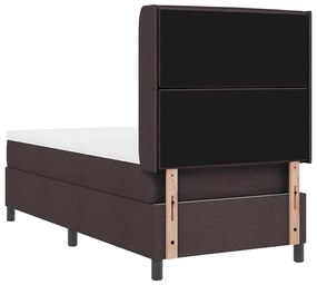 Cama Box com Colchão Marrom Escuro 100x200 cm