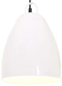 vidaXL Candeeiro teto industrial redondo 25 W 32 cm E27 branco