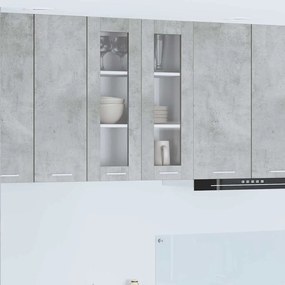 vidaXL Armário suspenso com porta Riga Cinzento 60 x 31 x 80 cm