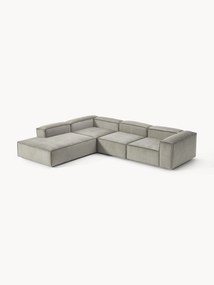 Sofá de canto modular em bombazina Lennon (4 lugares)