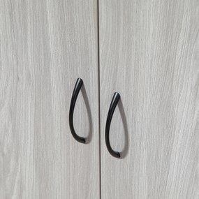 HOMCOM Armário de Sala de Estar com 2 Portas 2 Gavetas e Prateleira Ajustável Móvel Auxiliar de Armazenamento para Cozinha Sala de Jantar Dormitório Estilo Moderno 64x34x90cm Cinza