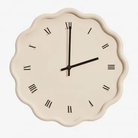 Relógio De Parede Ø35 Cm Em Mdf Axley Tapioca Bege - Sklum