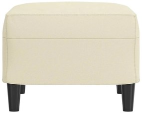 Apoio de pés 60x50x41 cm couro artificial cor creme