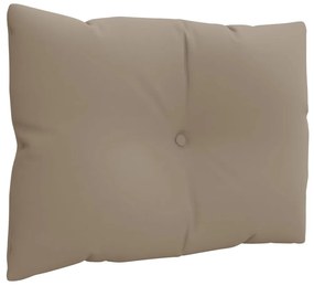 Almofadões de paletes 3 pcs tecido cinza-acastanhado