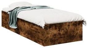 Estrutura cama 90x200 cm derivados de madeira carvalho fumado
