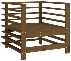 Cadeiras de jardim 2 pcs madeira de pinho maciça castanho-mel