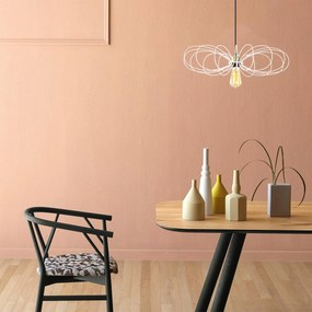 Chandelier Hemdem – Branco – Diâmetro 58 cm, Altura 112 cm