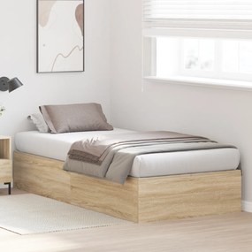 Cama Box com Arrumação vidaXL Sonoma Oak 100x200 cm