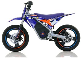 Mini moto elétrica para crianças Minicross 350W Roan MX E350 14/14" Supermotard Azul