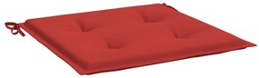 Almofadões p/ cadeiras de jardim 4 pcs tecido oxford vermelho