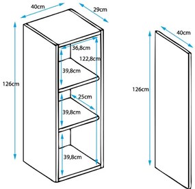 Conjunto de Móveis de Sala Requião – 1,6 m – Modular em Branco com Móv