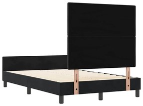 Estrutura de Cama de Veludo Preto vidaXL 120x200 cm