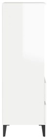Aparador 40x36x110 cm derivados de madeira branco brilhante