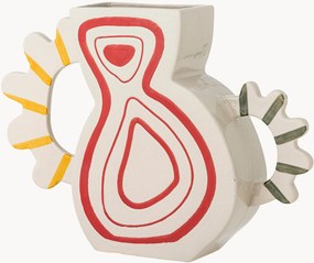 Jarra de design em grés pintada à mão Samila, Alt 26 cm