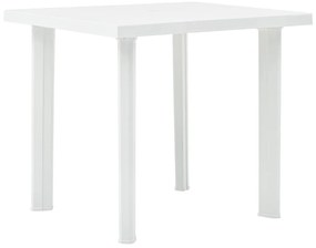 Mesa de jardim 80x75x72 cm plástico branco