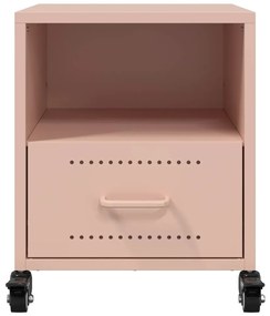 Mesa de cabeceira 36x39x43,5 cm aço rosa