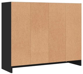 Aparador 91x28x75 cm derivados de madeira preto