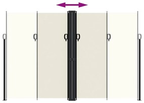 Toldo lateral retrátil 220x600 cm cor creme