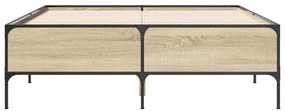 Estrutura de cama 135x190 cm derivados madeira/metal