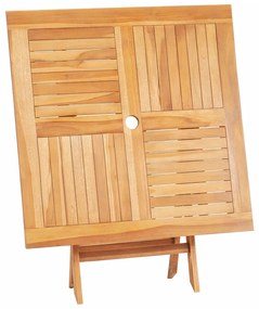 Mesa de jardim dobrável 85x85x76 cm madeira de teca maciça