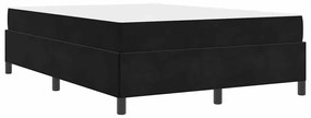 Estrutura da Cama Preto e Branco e Preto 160 x 200 cm Veludo