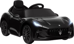 Carro elétrico para crianças com licença Maserati Gran Turismo Folgore, 12 V com comando à distância, para crianças dos 3 aos 5 anos, preto