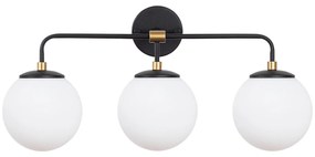 Aplique de Parede Horn – Preto, Dourado, Branco – 56 x 21 x 27 cm