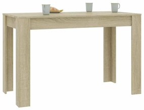 Mesa de jantar 120x60x76cm derivados de madeira carvalho sonoma