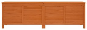 Caixa arrumação p/ jardim 198,5x50x56,5cm abeto maciço castanho