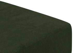 Sofá-cama de 2 lugares veludo verde-escuro