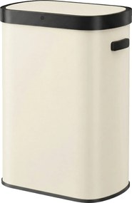 Caixote do lixo com sensor, caixote do lixo automático de 50 L, tampa com fecho suave creme