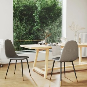 vidaXL Cadeiras de jantar 2 pcs tecido cinzento-claro