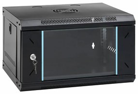 vidaXL Armário de Rede com armazenamento Preto 53 x 45 x 30 cm Aço