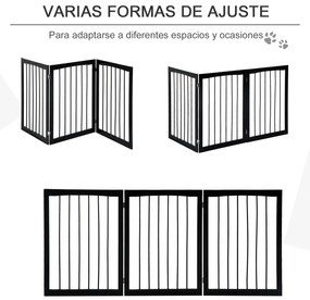 PawHut Barreira de Segurança Dobrável de 3 Painéis Portátil para Anima