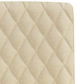 Cadeiras de jantar 2 pcs tecido cor creme