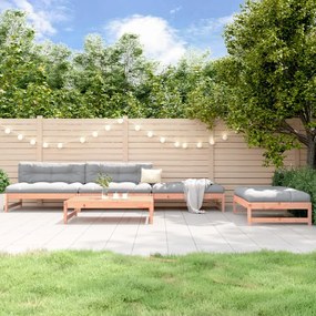 5 pcs conjunto lounge de jardim madeira de douglas maciça