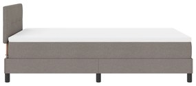 Cama Box com Colchão e Luz LED Taupe 120x190 cm Tecido